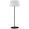 Gretchen 62.75"H Matte Black Round Base Floor Lamp With White Shade