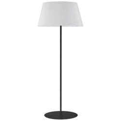 Gretchen 62.75"H Matte Black Round Base Floor Lamp With White Shade