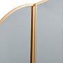 Gretel Glossy Gold Metal 53" x 31" Arched Wall Mirror