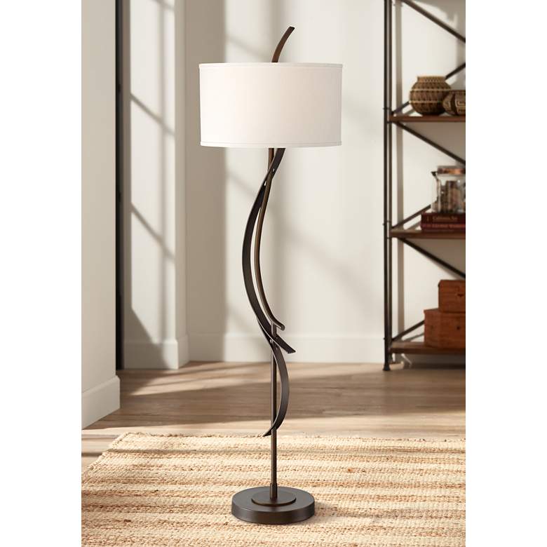 Image 1 Gretta Curve Floor Lamp Bronze Finish