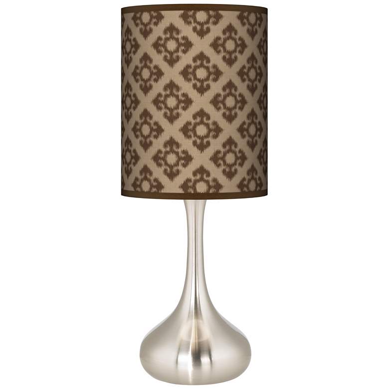 Image 1 Grevena Giclee Pattern Shade Droplet Table Lamp