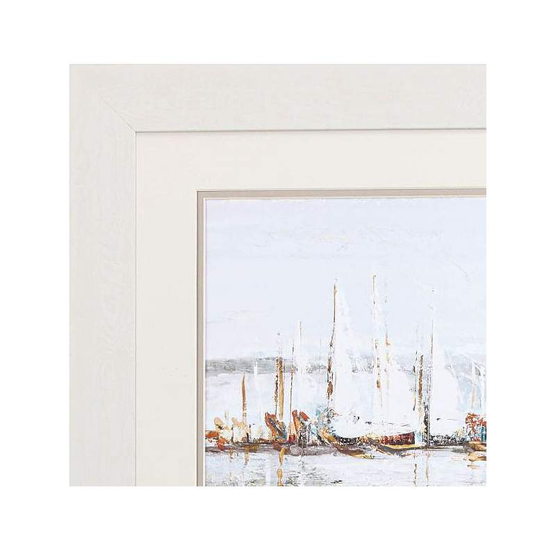 Image 4 Grey Ocean 19 inch Square 2-Piece Printed Framed Wall Art Set more views