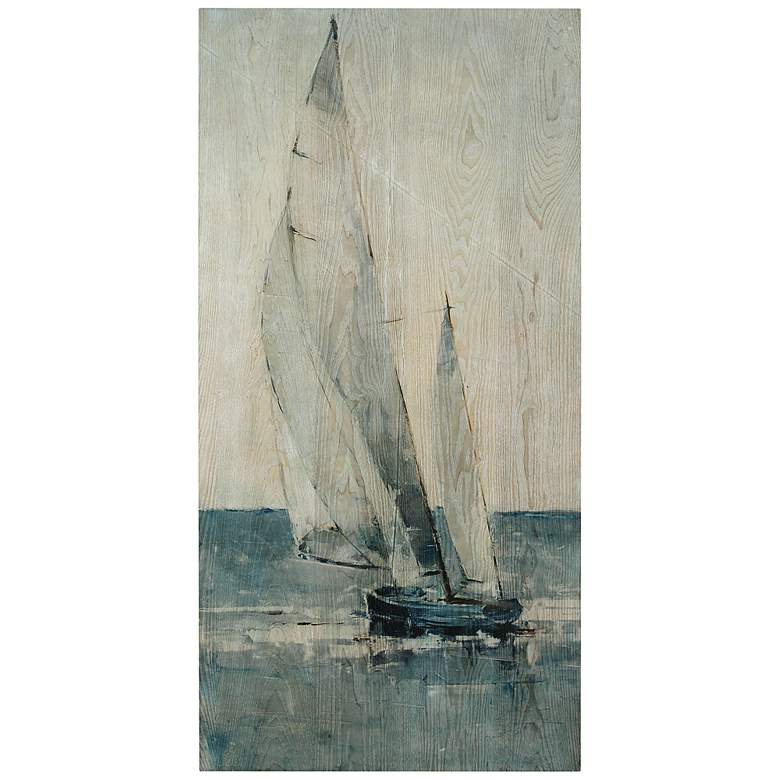 Image 2 Grey Seas I 48" High Giclee Printed Wood Wall Art