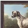 Grey Spotted Hound 46" Wide Framed Giclee Wall Art in scene