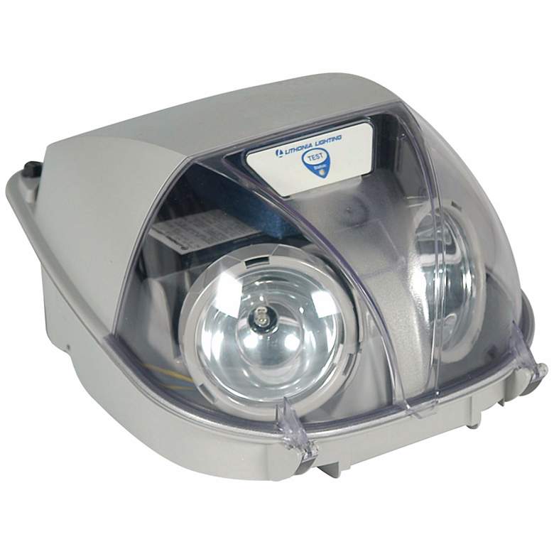 Image 1 Grey Two-Light Bug Eye Emergency Light