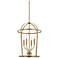 Greyson 16" Wide Aged Brass 4-Light Foyer Pendant
