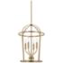 Greyson 16" Wide Aged Brass 4-Light Foyer Pendant