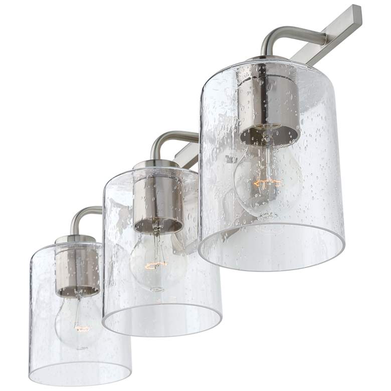 Image 5 Greyson 24 1/2"W Brushed Nickel 3-Light Vanity Bath Light more views