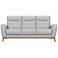 Greyson 83 in. Wide Sofa in Dove Gray Leather Upholstery