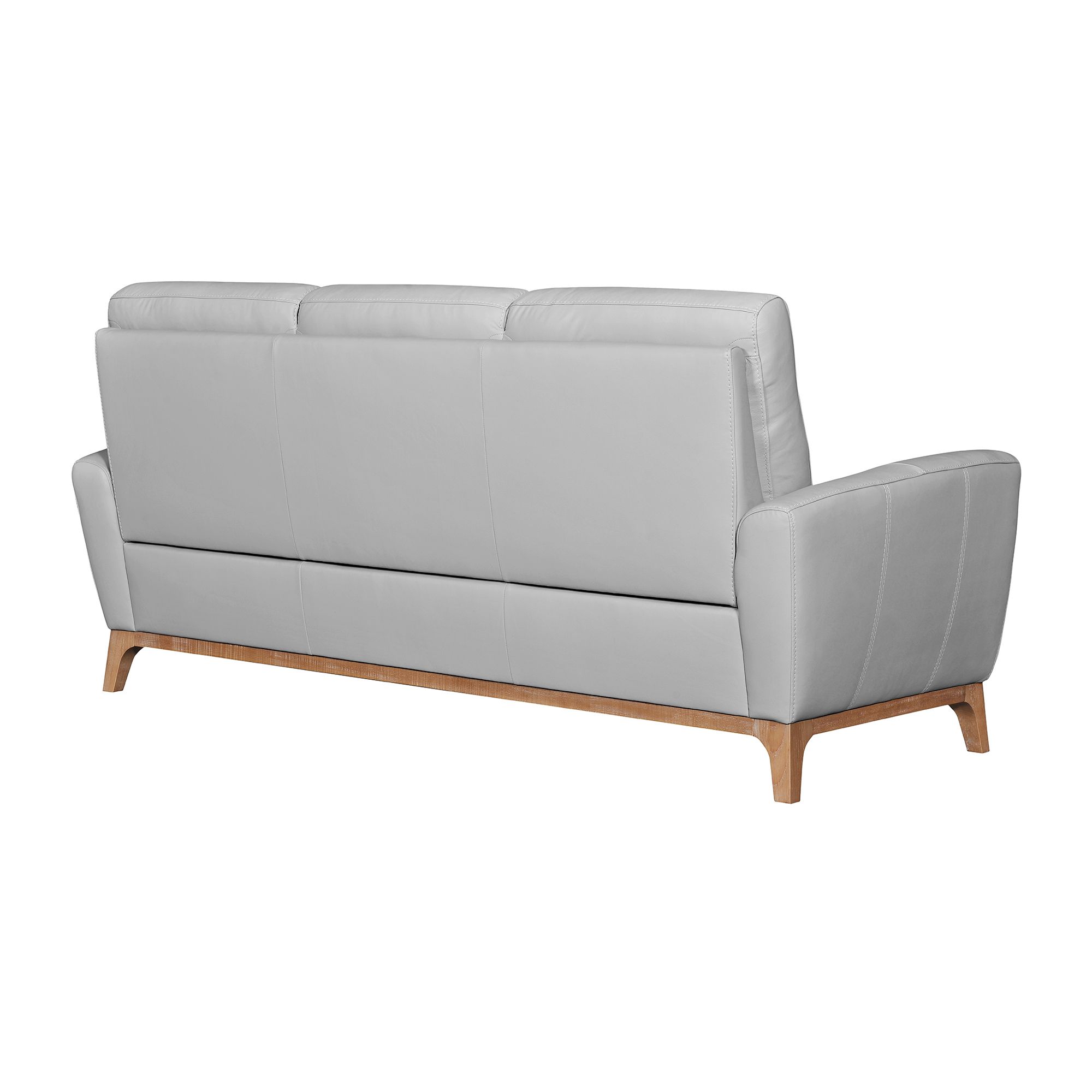 Image 5 Greyson 83 in. Wide Sofa in Dove Gray Leather Upholstery more views