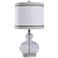 Greyson Gray and Clear Ribbed Seeded Glass Table Lamp
