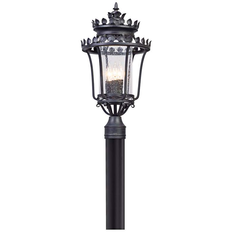 Image 1 Greystone 21 3/4 inch High Forged Iron Outdoor Post Light