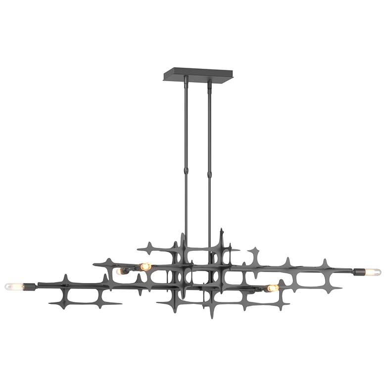 Image 1 Grid 53.6" Wide Black Pendant