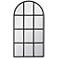 Grid Arched Mirror, Matte Black Oak