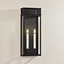 1_Gridley 22 1/4"H Textured Black 2-Light Outdoor Wall Light