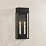 4_Gridley 22 1/4"H Textured Black 2-Light Outdoor Wall Light more views