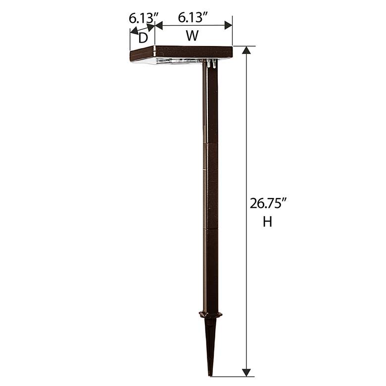 Image 5 Griff 26 3/4 inch High Solar LED Outdoor Landscape Path Light more views