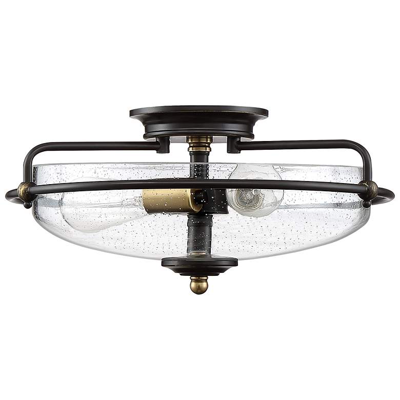 Image 3 Griffin 17 in. Wide Bronze Flush Mount more views