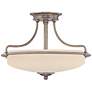 Griffin Collection Antique Nickel 17" Wide Ceiling Light