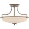 Griffin Collection Antique Nickel 17" Wide Ceiling Light