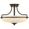 Griffin Collection Palladian Bronze 17" Wide Ceiling Light