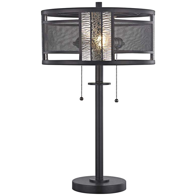 Image 1 Griffin Dark Antique Bronze Tiffany-Style Accent Table Lamp