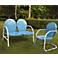 Griffith 2-Piece Sky Blue Outdoor Conversation Seating Set