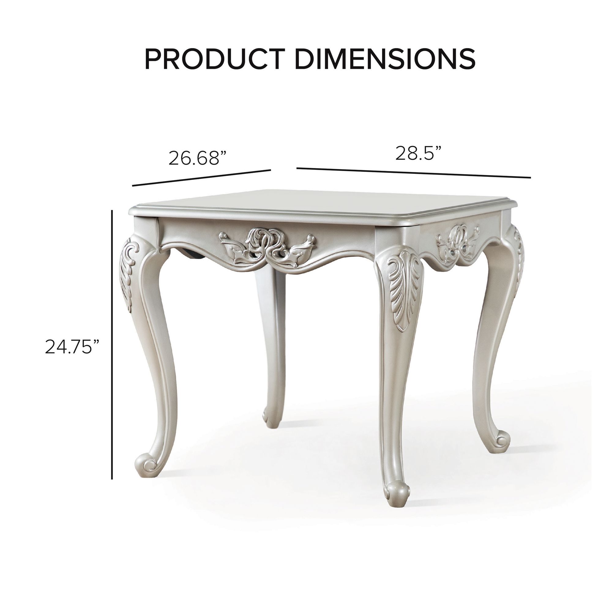Griffith 26 1/2" Wide Champagne Cabriole Legs End Table