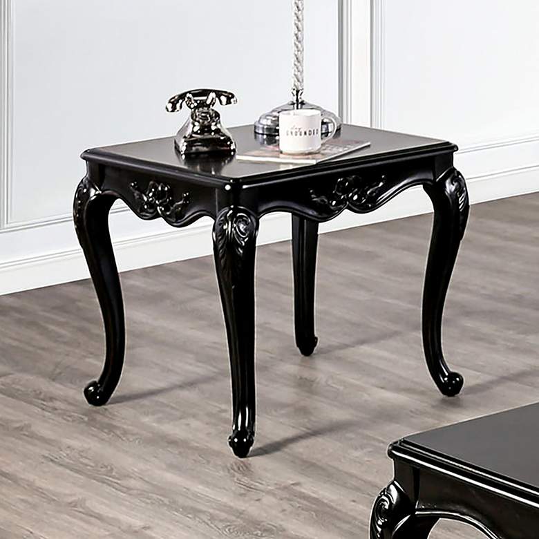 Image 1 Griffith 26 1/2" Wide Espresso Cabriole Legs End Table