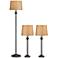 Griffith Bronze 3-Piece Table and Floor Lamp Set w/9W LED Bulbs