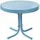 Griffith Caribbean Blue Powdercoat Round Outdoor Side Table