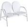 Griffith Nostalgic Crisp White Metal Outdoor Loveseat