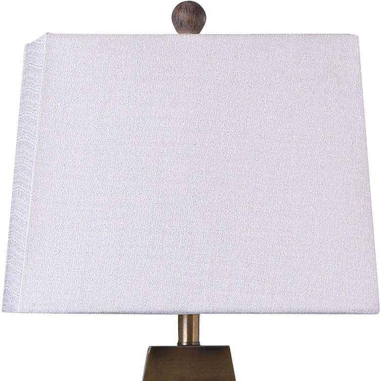Image 2 Grifo 33" Contemporary Gold and Washed Wood Table Lamp more views