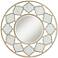 Grigory Gold 35 1/2" Round Marble Wood Wall Mirror