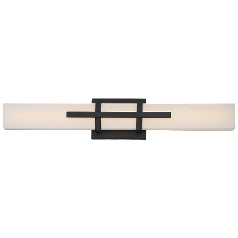 Image 1 Grill; Double LED Wall Sconce; Aged Bronze Finish