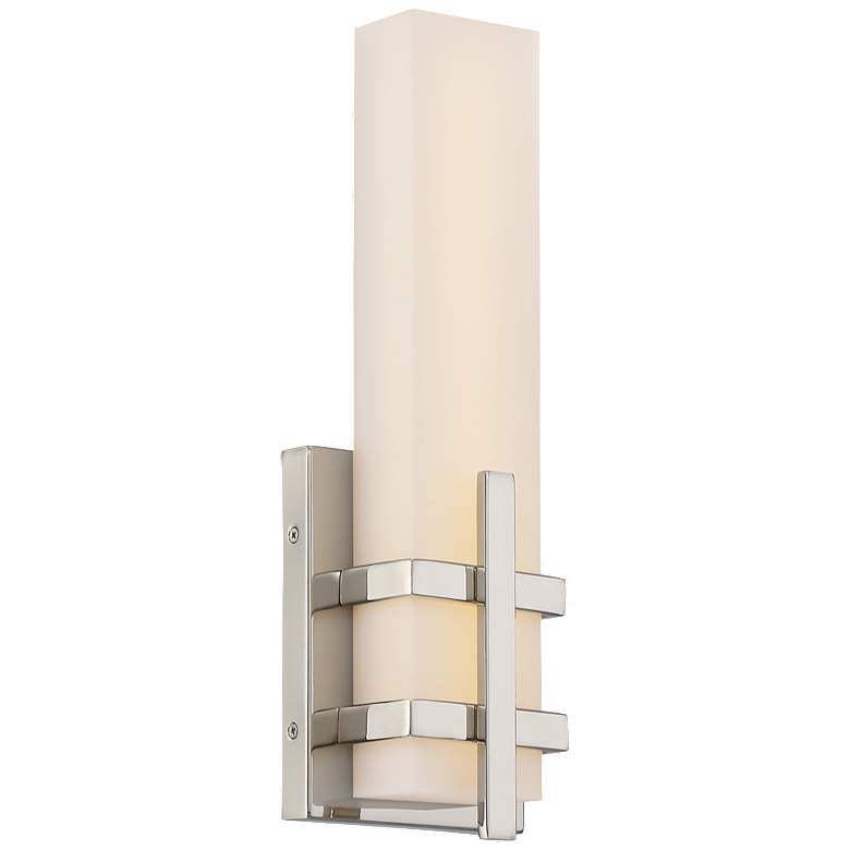 Image 1 Grill; Single LED Wall Sconce; Polished Nickel Finish