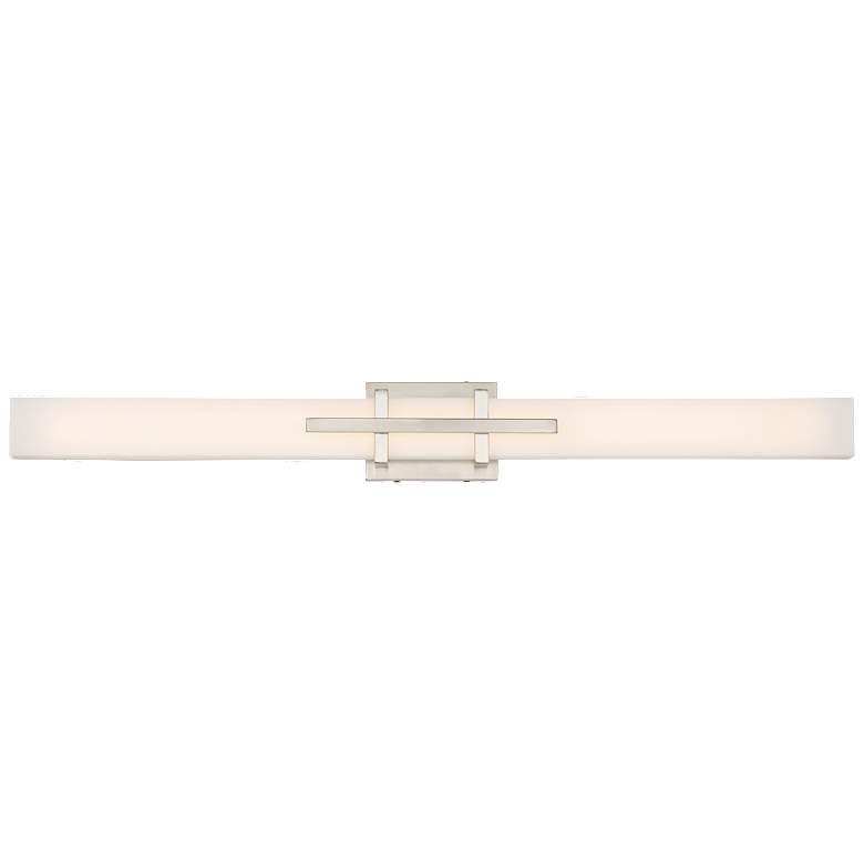 Image 1 Grill Triple LED Wall Sconce; Polished Nickel Finish; White Acrylic Lens