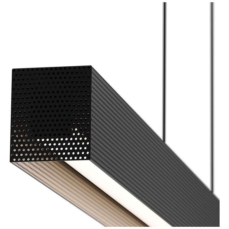 Image 3 Grille 2.75"H x 46.88"W 1-Light Linear Pendant in Black more views