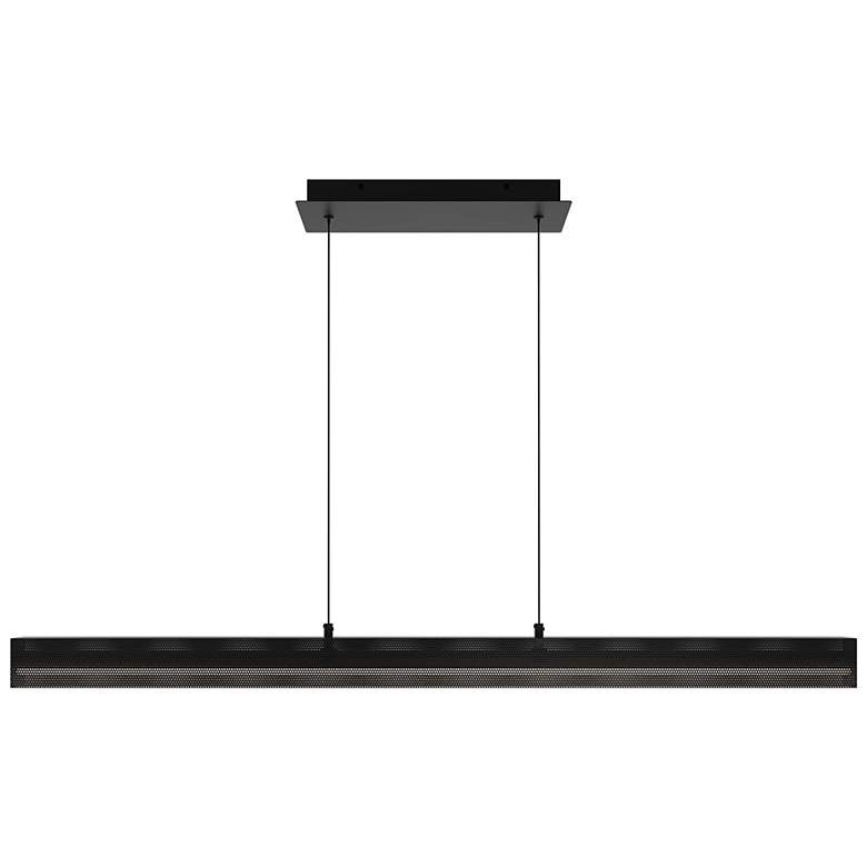 Image 2 Grille 2.75"H x 46.88"W 1-Light Linear Pendant in Black more views