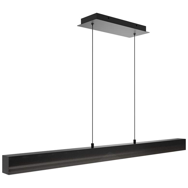 Image 1 Grille 2.75"H x 46.88"W 1-Light Linear Pendant in Black