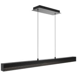 Grille 2.75"H x 46.88"W 1-Light Linear Pendant in Black