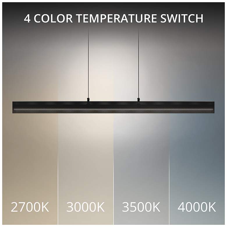 Image 4 Grille 2.75"H x 46.88"W 1-Light Linear Pendant in Black more views