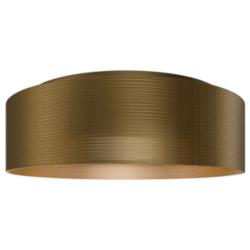 Grille 3.88"H x 12"W 1-Light Flush Mount in Aged Brass