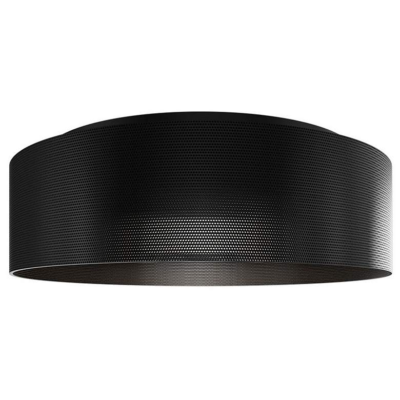 Image 1 Grille 3.88"H x 12"W 1-Light Flush Mount in Black