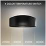 2_Grille 3.88"H x 12"W 1-Light Flush Mount in Black more views