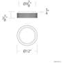 3_Grille 3.88"H x 12"W 1-Light Flush Mount in Black more views