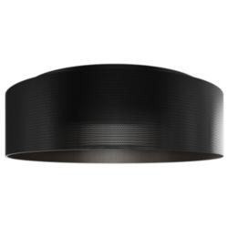 Grille 3.88"H x 12"W 1-Light Flush Mount in Black