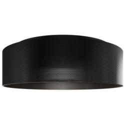 Grille 4.63"H x 18"W 1-Light Flush Mount in Black