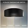 2_Grille 4.63"H x 18"W 1-Light Flush Mount in Black more views