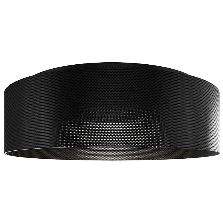 Image 1 Grille 4.63"H x 18"W 1-Light Flush Mount in Black